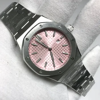 

Pink dial A-P Luxury silver case women watch AAA quality royal 33mm stainless stell ladies watch