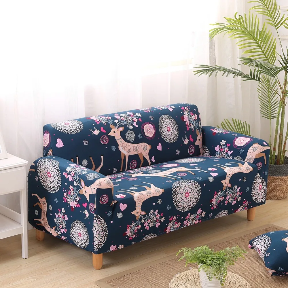 

Full-coverage Elastic Stretchy Sofa Cover Protector Lovely Cartoon Cat/christmas Deer /fox Couch Loveseat 1 2 3 4 Seater