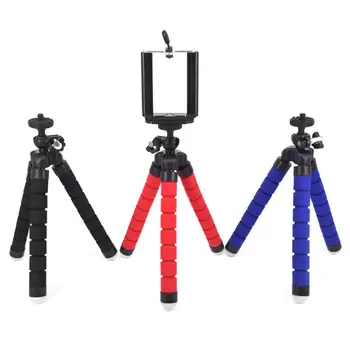 

Flexible Sponge Octopus Mini Tripod With Wireless Remote Shutter For iPhone mini Camera Tripod Phone Holder clip stand