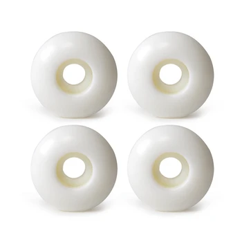 

4pcs Simple Blank White Skateboard Wheels 100A 54mm Longboard Rotary Disc Skater Skateboard Accessory Part