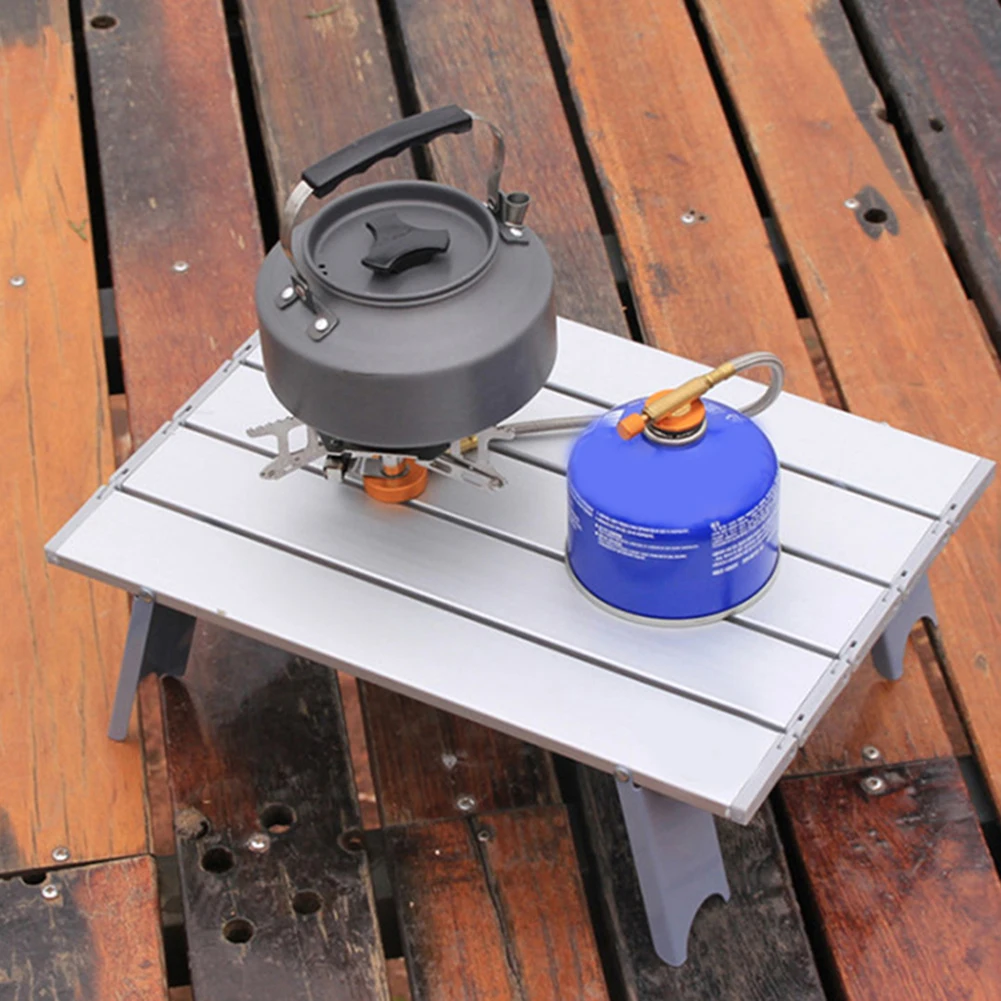 

Lightweight Portable Camping Table Aluminum Folding Table Compact Roll Up Tables with Carrying Bag for Outdoor Backpacking