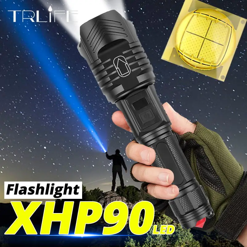 Ультрамощный XHP90 светодиодный фонарик светильник lamp XHP70.2 тактический XHP50 USB зум