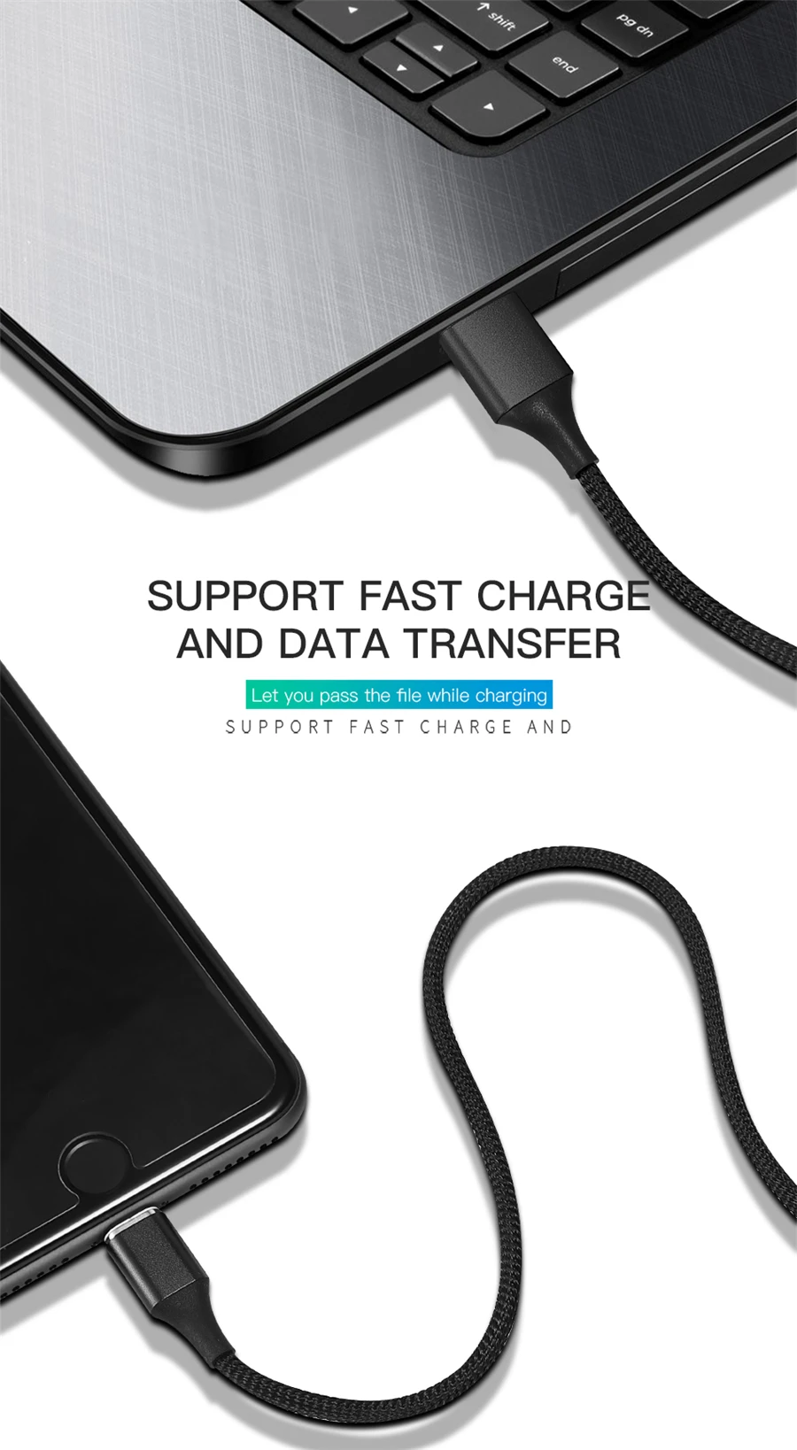3A Magnetic Cable Micro USB Type C Fast Charging Data Cable For iPhone SAMSUNG S10+ S9 XIAOMI Mi9 QC3.0 LED Magnet Charger Wire (8)