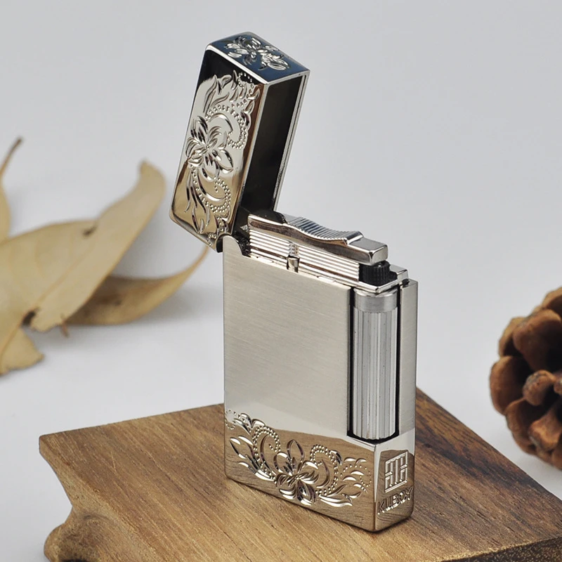 Sparsommelig trofast Beregn Brand KUBOY Metallic Steel Acoustic Lighter Inflatable Body Butane  Windproof Lighter Carved Pattern Smoking Set Lighter|Cigarette Accessories|  - AliExpress