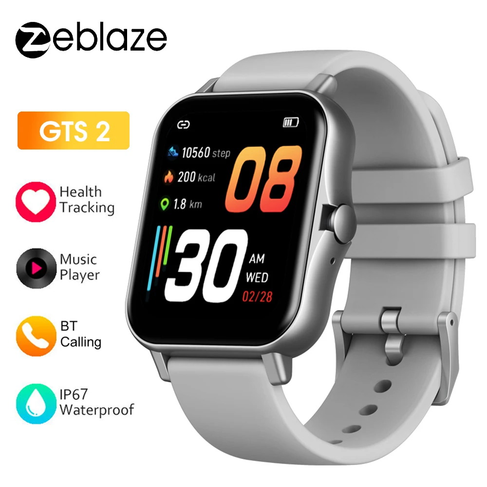 Смарт-часы Zeblaze GTS 2 с музыкальным проигрывателем и Пульсометром | Электроника