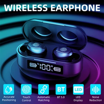 

Bluetooth 5.0 Wireless Earphone TWS Waterproof Gaming Sport Touch Control Headset In-ear Earbuds With Power Bank