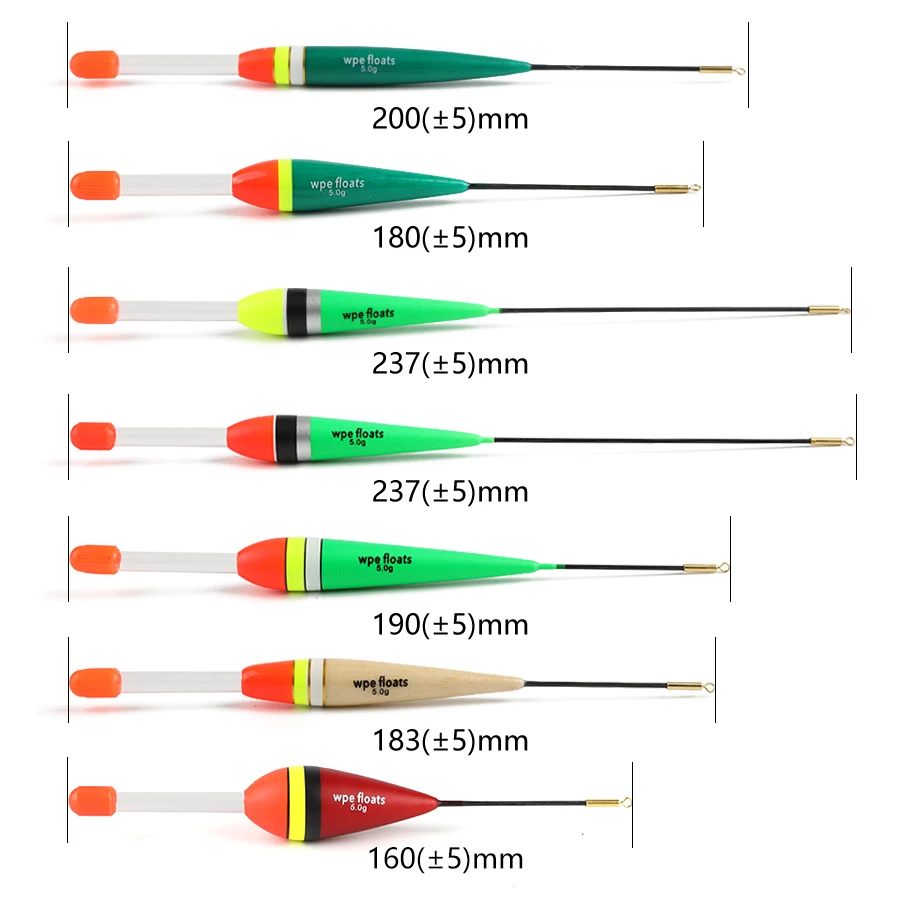 W.P.E 5 шт./упак. поплавок Баргузинский пихты Размеры 5g рыбалка поплавок для рыбалки на карпа, 16-20 см рыболовные снасти вертикальный буй поплавок Pesca