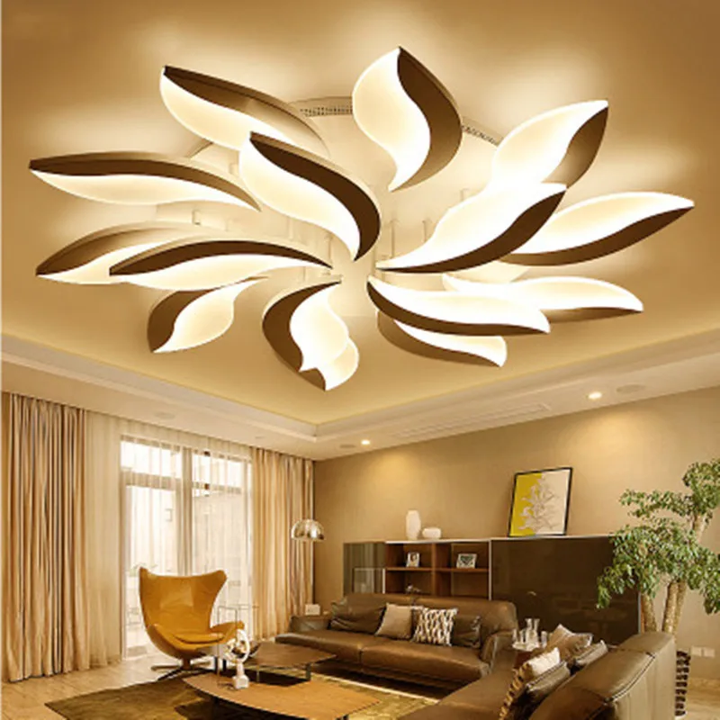 

Modern LED Ceiling Lights Fixtures Living Room Hardware Acrylic Lampshade With Remote Bedroom Lamp Lamparas De Techo AC85-265V