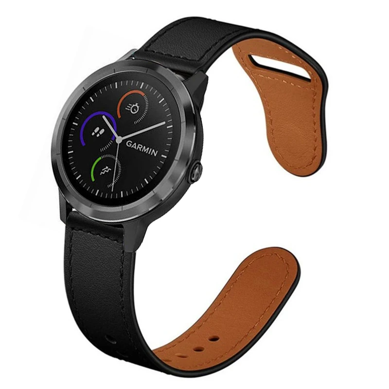 Ремешок из натуральной кожи для Garmin Vivoactive 3 Music Vivoactive 4, ремешок для часов, умный браслет, браслет Forerunner, 245 м, 645, браслет