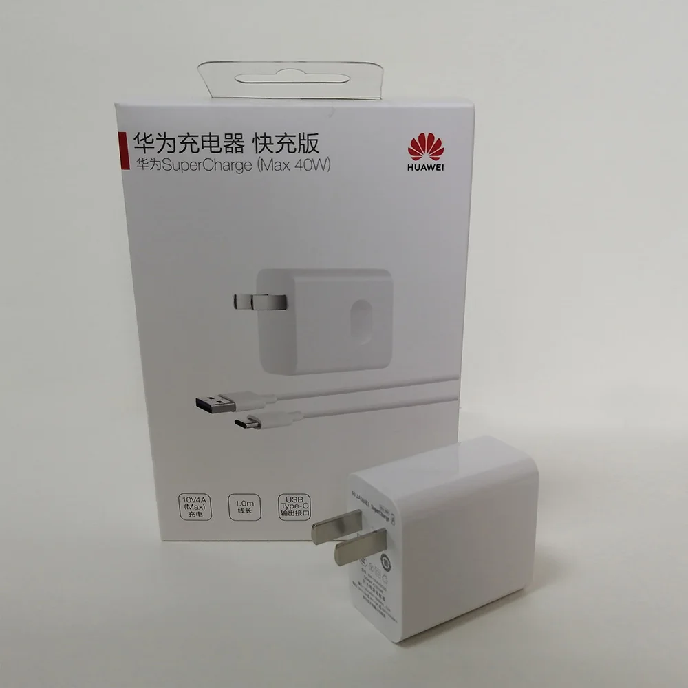 huawei P30 Pro зарядное устройство 40 Вт 10 В/4A SuperCharge адаптер быстрой зарядки 5A Usb type C кабель для mate 30 20 10 pro Nova 5 Pro - Тип штекера: US Charger and Cable