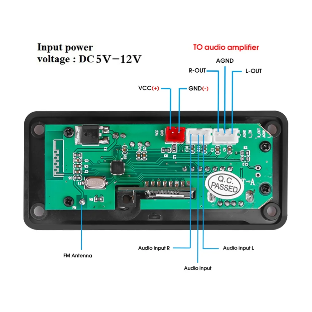 5,0 MP3 модуль Автомобильный Bluetooth MP3/WMA/WAV/TF/AUX/FM декодер плата аудио модуль цветной экран Автомобильный MP3 динамик mp3 модуль