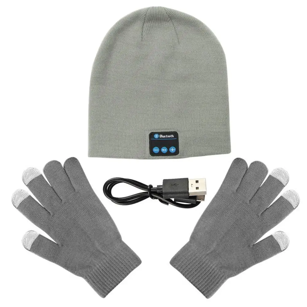 Wireless Bluetooth Music Hat Cap Bluetooth Earphone Headphone Headset Speaker with Mic Sport Knitted Hats warm Christmas Gift