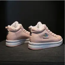 Лидер продаж; теплые зимние женские хлопковые ботинки на толстой подошве; хлопковая обувь; новые женские ботинки; бархатная хлопковая обувь