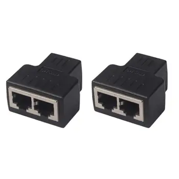 

Durable Network Cable RJ45 Splitters Solid 2x 1 to 2 Ethernet LAN Coupler Network Cable RJ45 Splitter Connectors Adapter