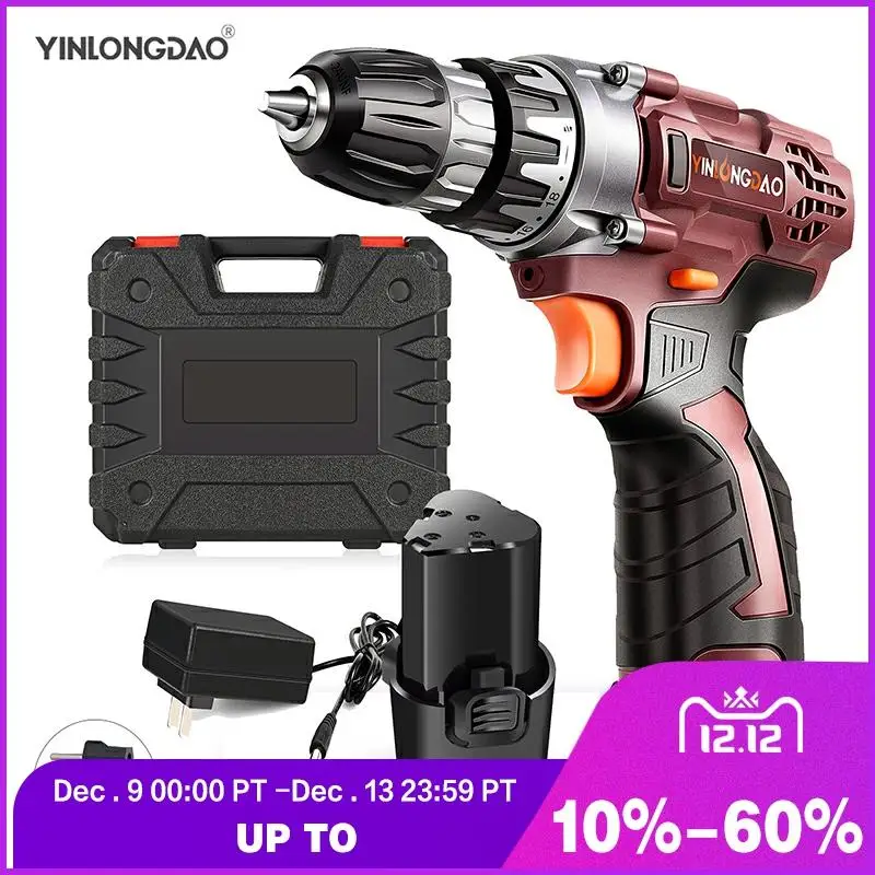 Cena 12V 18V 21V wiertarka akumulatorowa elektryczny śrubokręt Mini bezprzewodowy sterownik mocy DC akumulator litowo jonowy