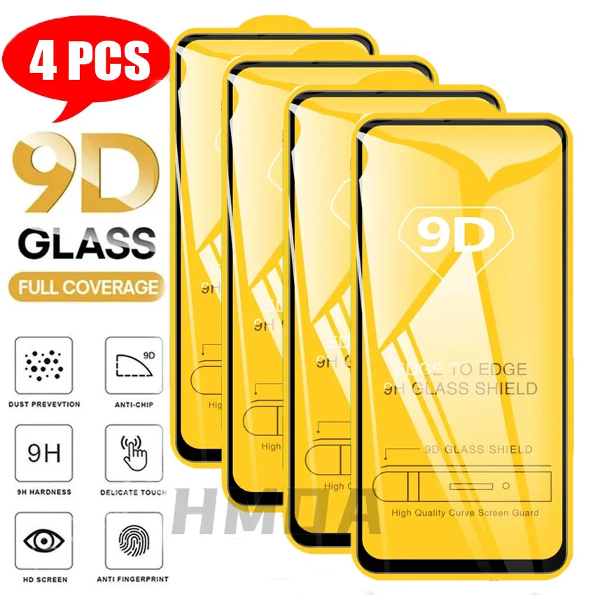 Закаленное защитное стекло для Xiaomi Mi 9/11 Lite/F3 Poco/X3/NFC/10T/11/11T/note8/note8pro/note9pro/note10 4 шт. |