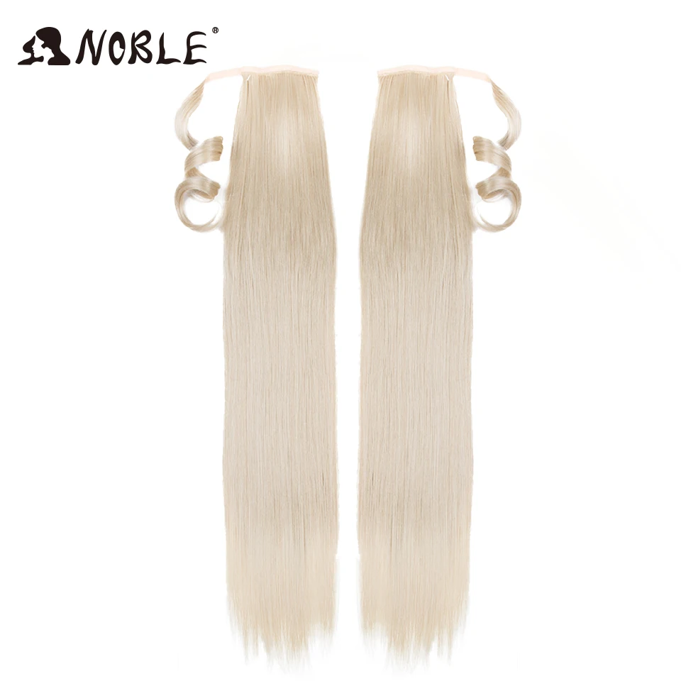 Noble 32 Inch  Long Straight Wrap Around Clip In Ponytail Hair Extension Heat Resistant Synthetic Pony Tail Fake Synthetic Hair