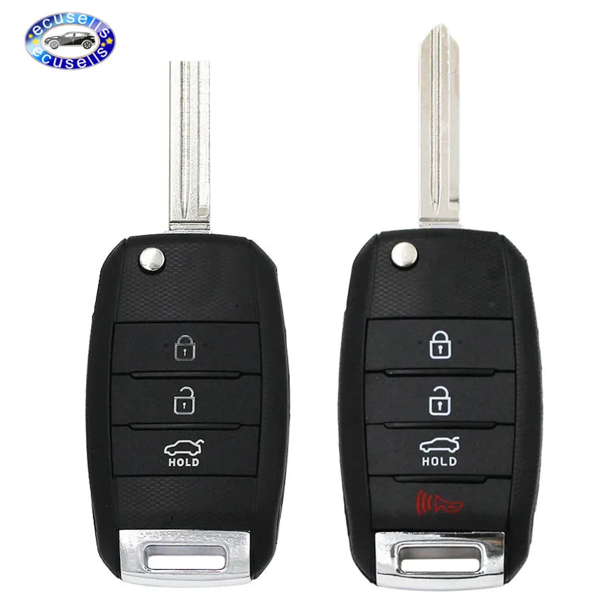 3/4 Button 3+1 Button Replacement Shell Folding Remote Key Case Fob For Kia Sorento Carens Car