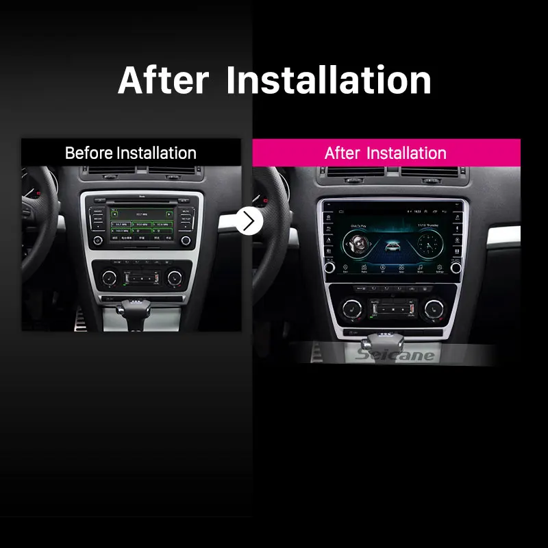 Best Seicane 10.1 inch Android 9.1 RAM 2GB ROM 32GB  For 2007-2011 2012 2013 2014 SKODA Octavia Car GPS Radio Stereo Head Unit Player 1