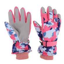 1 пара водонепроницаемых перчаток, Набор детских лыжных теплых Противоскользящих зимних видов спорта на открытом воздухе, зимние теплые лыжные перчатки
