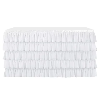 

Banquet Wedding Table Skirt Baby Shower Tulle Accessories Home Textile Hotel Tablecloth Polyester Tutu Party Decor Stylish Soft