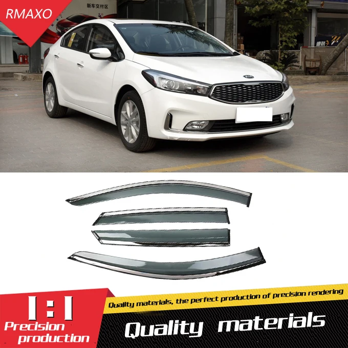 Для Kia K2 2011-2016 Пластиковый оконный козырек Vent Shades Защита от солнца и дождя для
