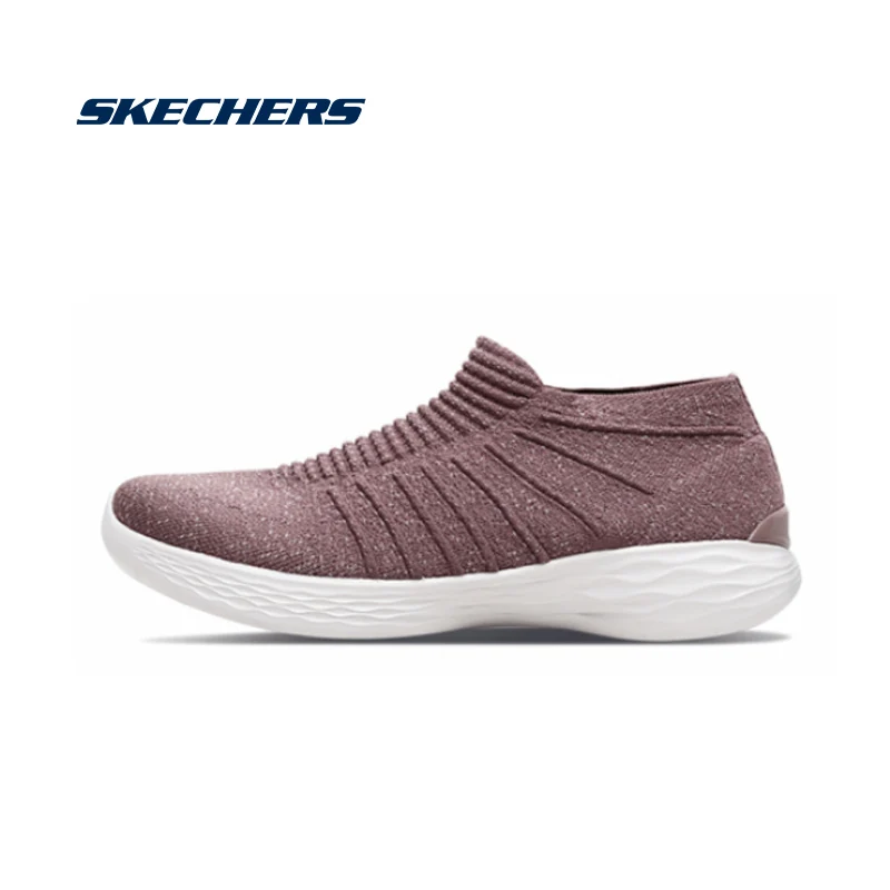 Skechers/женские кроссовки на платформе; дышащая повседневная обувь; Женская Удобная дышащая прогулочная обувь; слипоны; 14961-BKW