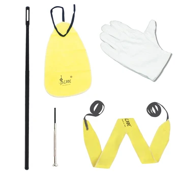 

Flute Cleaning Tools Kit with Through Cloth Swab Cloth Stick Screwdriver Gloves