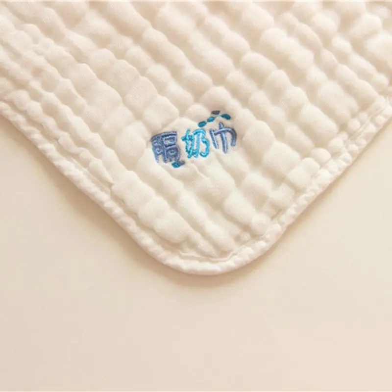  5 Pcs/pack Baby Embroidered Saliva Towel Square Solid Color Soft Scarf Newborn Wash Bath Feeding To