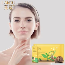 LAIKOU 20 adet salyangoz uyku yüz maskesi derin nemlendirici özü Anti-Aging kırışıklık karşıtı OilControl sıkılaştırıcı cilt bakımı yüz maskesi