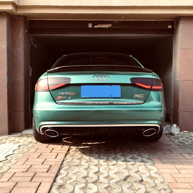 Задний спойлер багажника из углеродного волокна для Audi A4 B8 2011 2012 2013 бельгийский Стиль Черное украшение в виде хвостового крыла для A4 B8