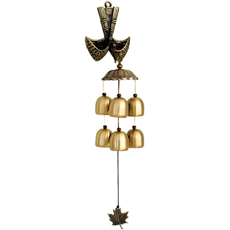 

Wind Chime a Generation of Fat Korean Style Wealth Fu Spoon Copper Windbell Hanging Decoration Door Decoration Shop Doorbell fan
