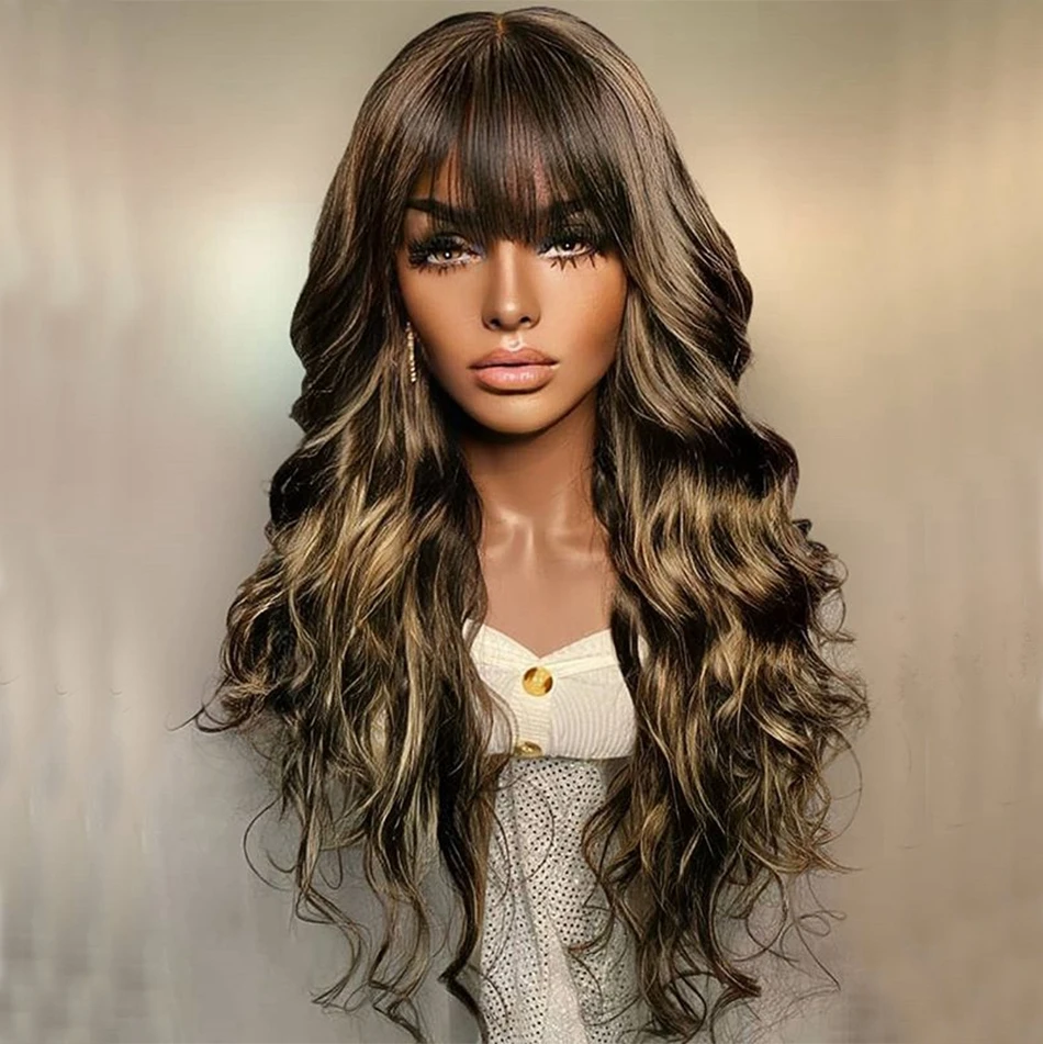 SimBeauty полный парик шнурка бразильские Remy человеческие волосы парики