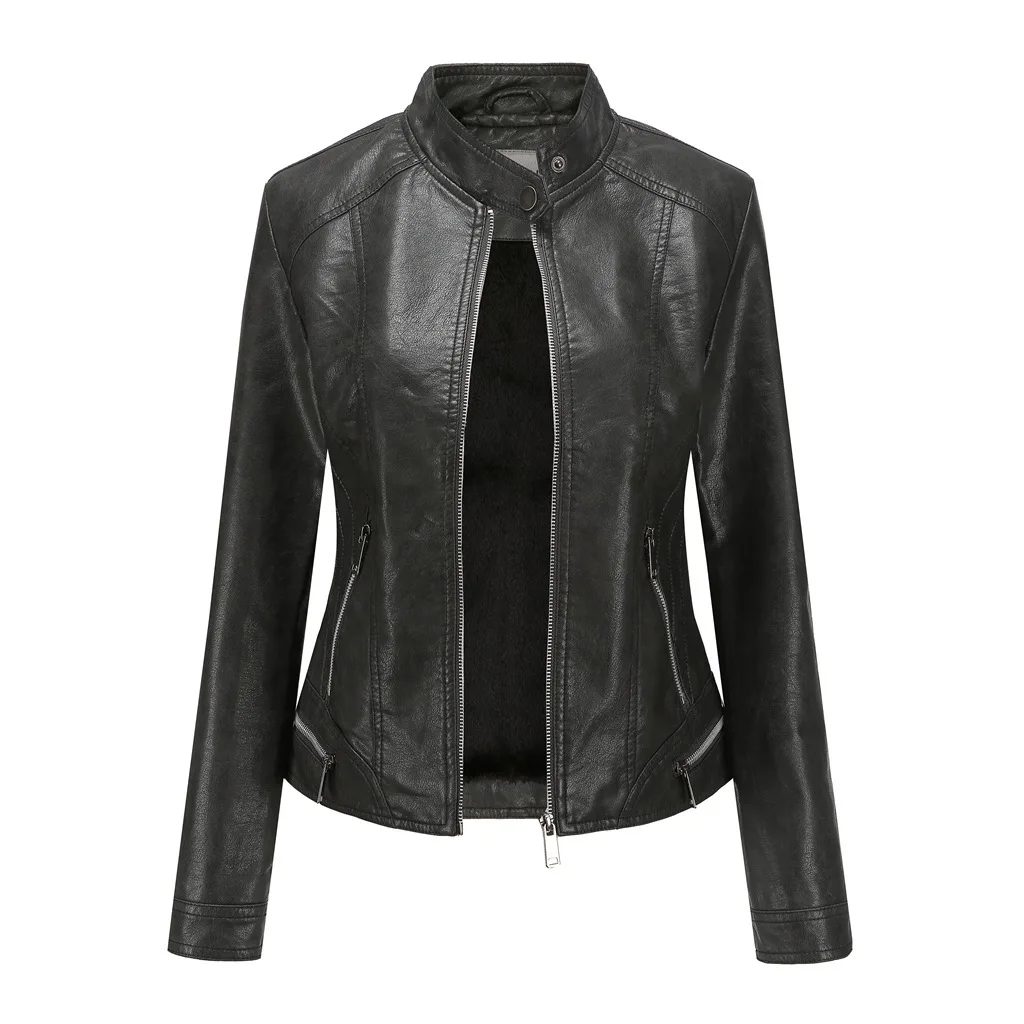 

Korean Coat Female PU Leather Jacket Casual Spring Autumn Coat Women Clothes 2020 Thick Outwear Tops Chaqueta Cuero Mujer ZT5021