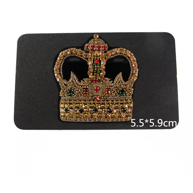 Ручная индийская шелковая вышивка маленькая корона брошь женский милый простой маленький значок ювелирные изделия декоративная булавка