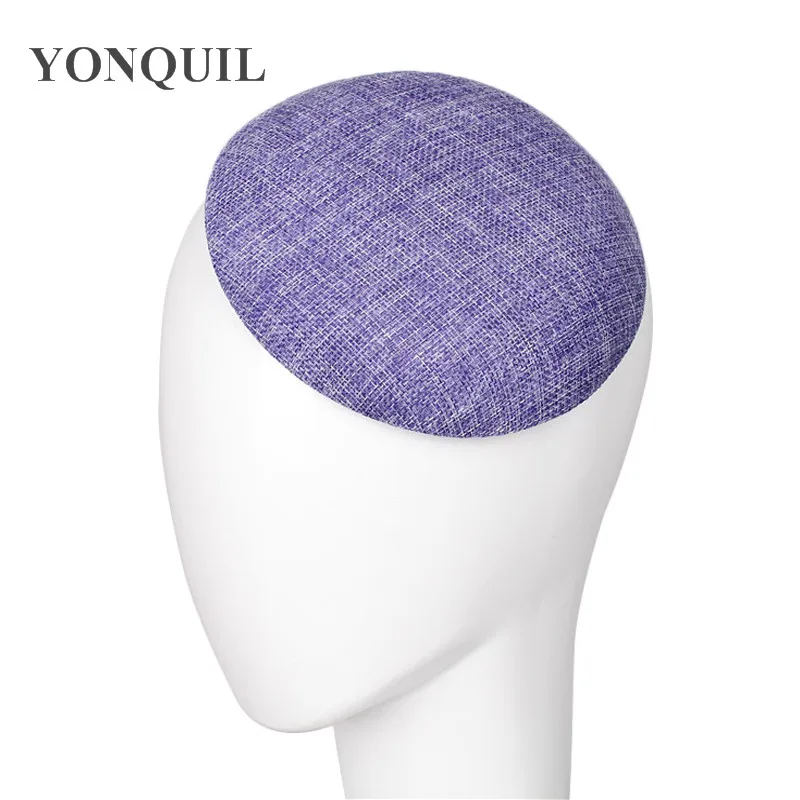 light purple Несколько цветов 15 см круглый чародей основа имитация sinamay шляпа ремесло материал свадебные аксессуары вечерние головной убор SYB04 - Цвет: light purple