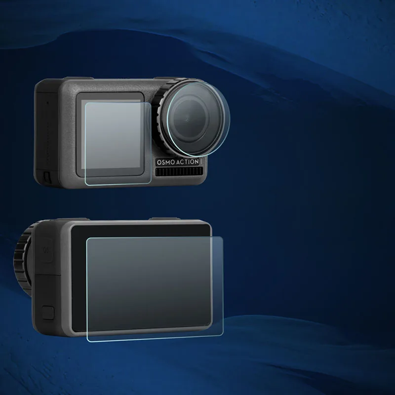 Camera Lens LCD Screen Protective Film Tempered Glass Protector Cover Case For OSMO ACTION | Электроника