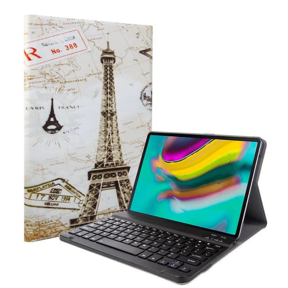 Для Samsung Galaxy Tab A 10,1 SM-T510 T515 Модный чехол с мультяшным принтом с Bluetooth клавиатурой z0905