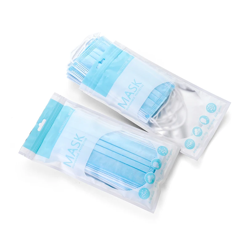 

20 pcs/Bag 3 Layer Non-woven Dust Mask Thickened Disposable Mouth Mask Protective Face Mask Skin-friendly and Comfortable