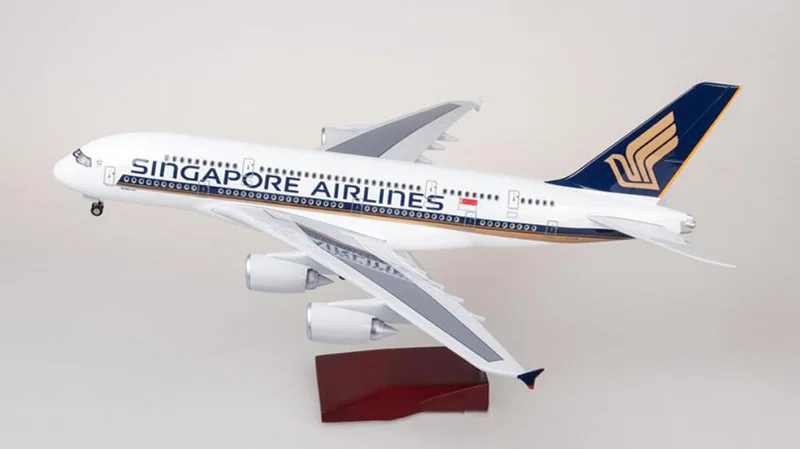 50,5 см самолет 1/160 Airbus A380 сплав самолет Сингапур модель самолета проблесковый маячок и колесо литья под давлением Пластиковые Самолет коллекция