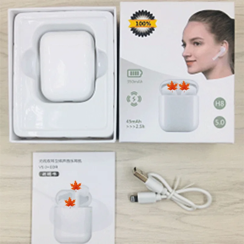 Спортивная гарнитура bluetooth беспроводной H8 наушники-вкладыши TWS true беспроводные наушники обеспечивают защиту от BT 5,0 из водонепроницаемого материала с защитой от пота наушники