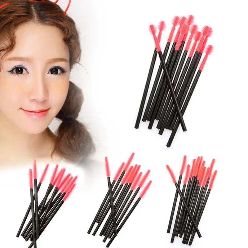 

50 Pcs/Pack Eyelash Disposable Eye Lash Makeup Brush Mini Mascara Wands Brush Eyelash Extension Tool