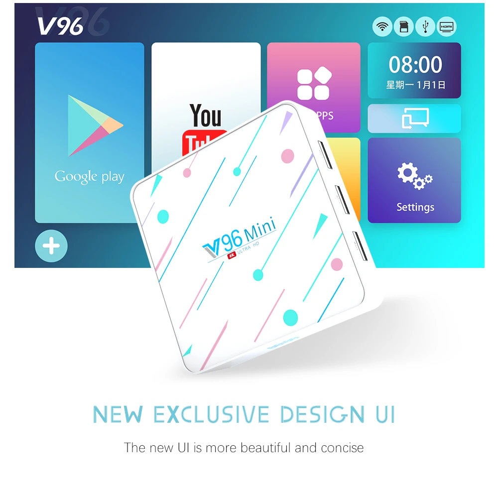 Vmade мини компьютерной приставки к телевизору Allwinner H6 Quad Core Android 9 0 4G + 128 ГБ UHD 6K H.265 WI