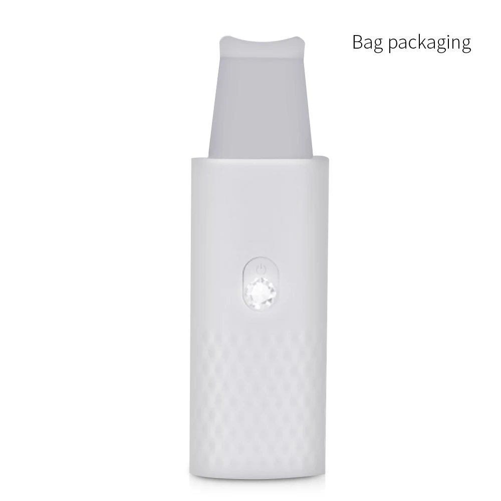 bag packaging 2 Ультразвуковая скруббер для кожи Глубокая очистка лица скруббер Вибрационный для очищения лица шпатель для кожи пилинг прибор для красоты - Цвет: bag packaging 2