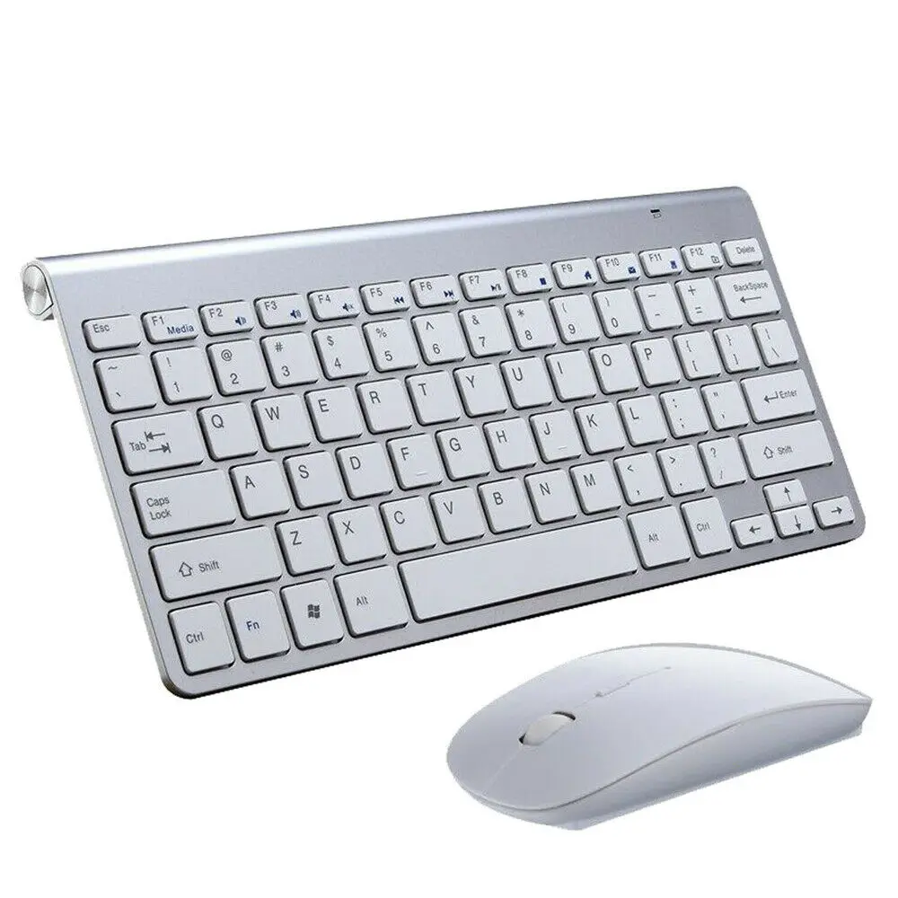 2,4G беспроводная мышь и клавиатура Мини мультимедийная клавиатура мышь комбо набор для ноутбука ноутбук Рабочий стол Mac PC tv офисные принадлежности - Цвет: T2