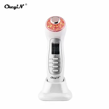 

CkeyiN Ultrasonic Skin Care Beauty Device Ionic Pore Cleanser LED Blue Red Light Photon Face Lift Skin Tighten Wrinkle Removal