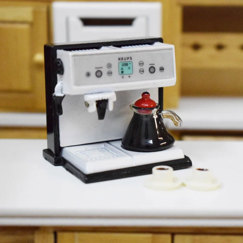 1/12 Dollhouse Miniature Kitchen Supplies Brotbackmaschine mit Brot & Kaffee 