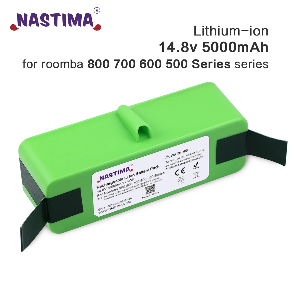 NASTIMA Aggiornamento 14.8V 5000mAh Batteria agli ioni di Litio per iRobot  Roomba Serie 800 700 600 895 891 890 880 870 860 675 760 770  780|Replacement Batteries| - AliExpress
