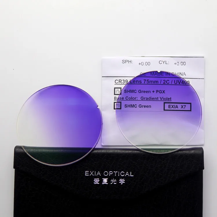 Линзы для солнцезащитных очков фотохромные серые SHMC зеленые UV400 X серия EXIA