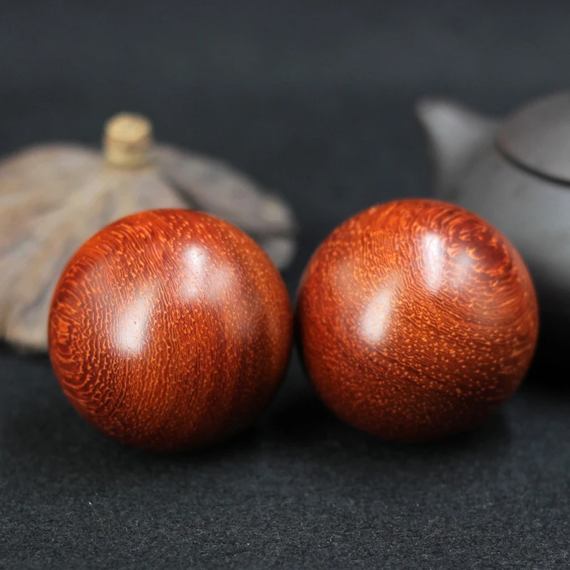 discounted  Antistress Red Pear wood fitness Ball Rehabilitation Massage ball Relieve anxiety Children's Adult 